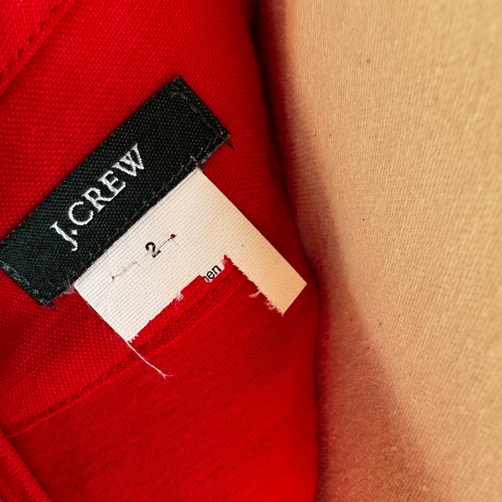 Red Ruffled Summer Dress (JCrew size 2) - Picture 3 of 3